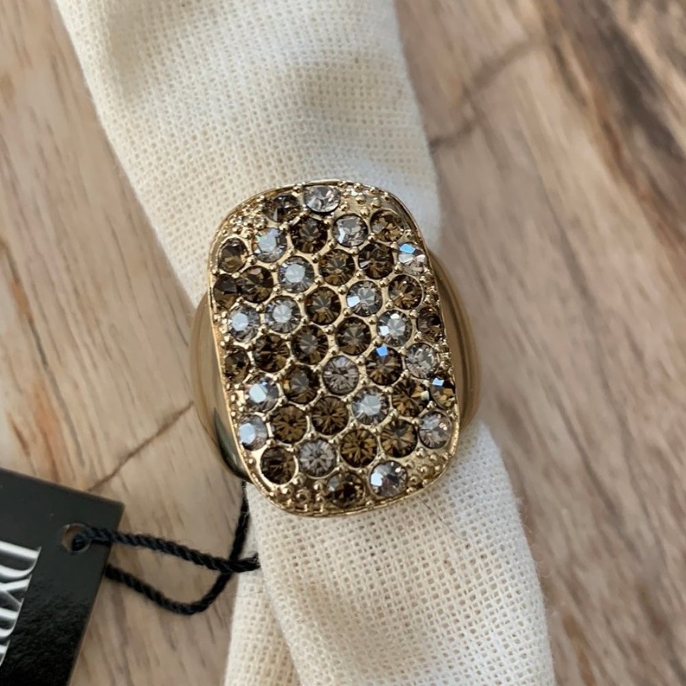 Dyrberg/Kern Elinna Swarovski crystal ring SZ 8